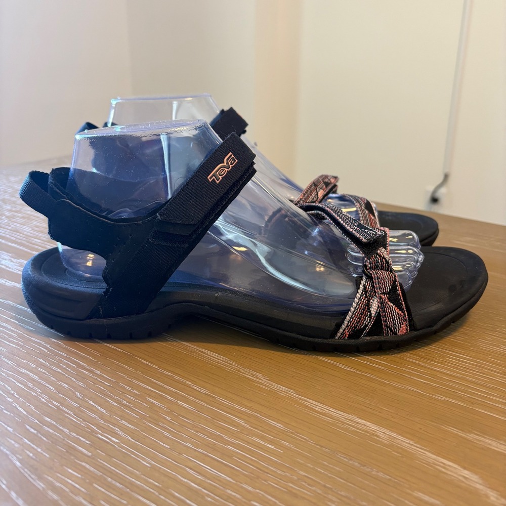 Teva Verra Womens Sandals Black Patterned Strappy Hiking Trail Shoes 1006263 10